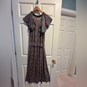MNG Floral BlueWomen's Dress. Size 6